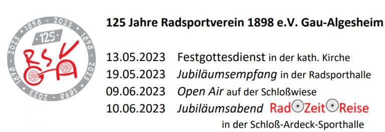 125 Jahre Radsportverein 1898 e.V. Gau-Algesheim